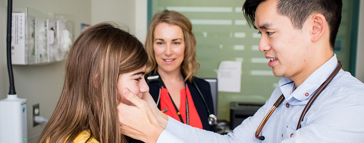 Young patient with a physician
