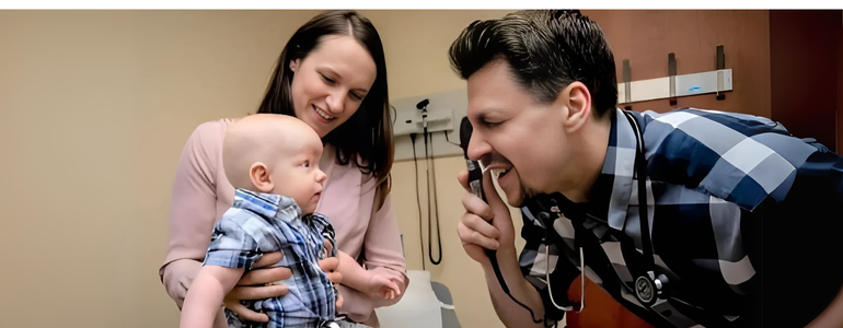 Young patient with a physician